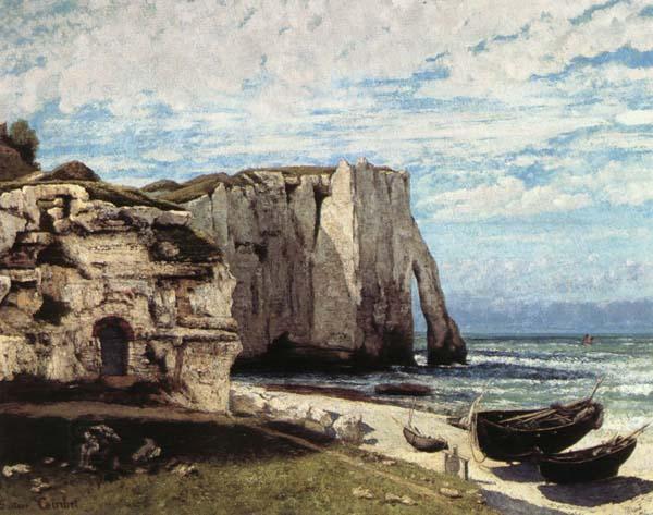 Gustave Courbet La Cote a Etretat apres la tempete oil painting picture